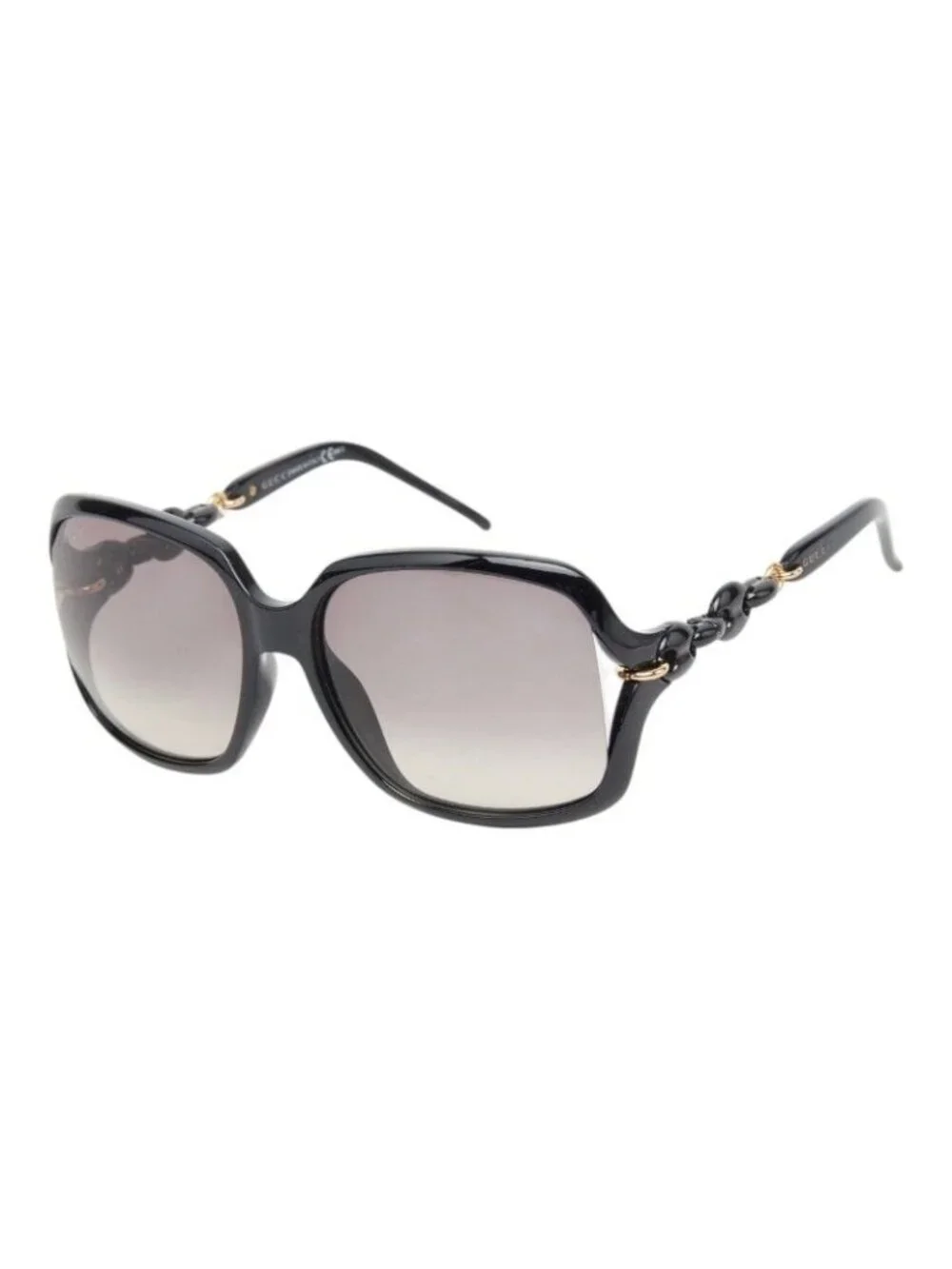 Gucci Marina Chain Gradient Lens Sunglasses Black Acetate Eyewear